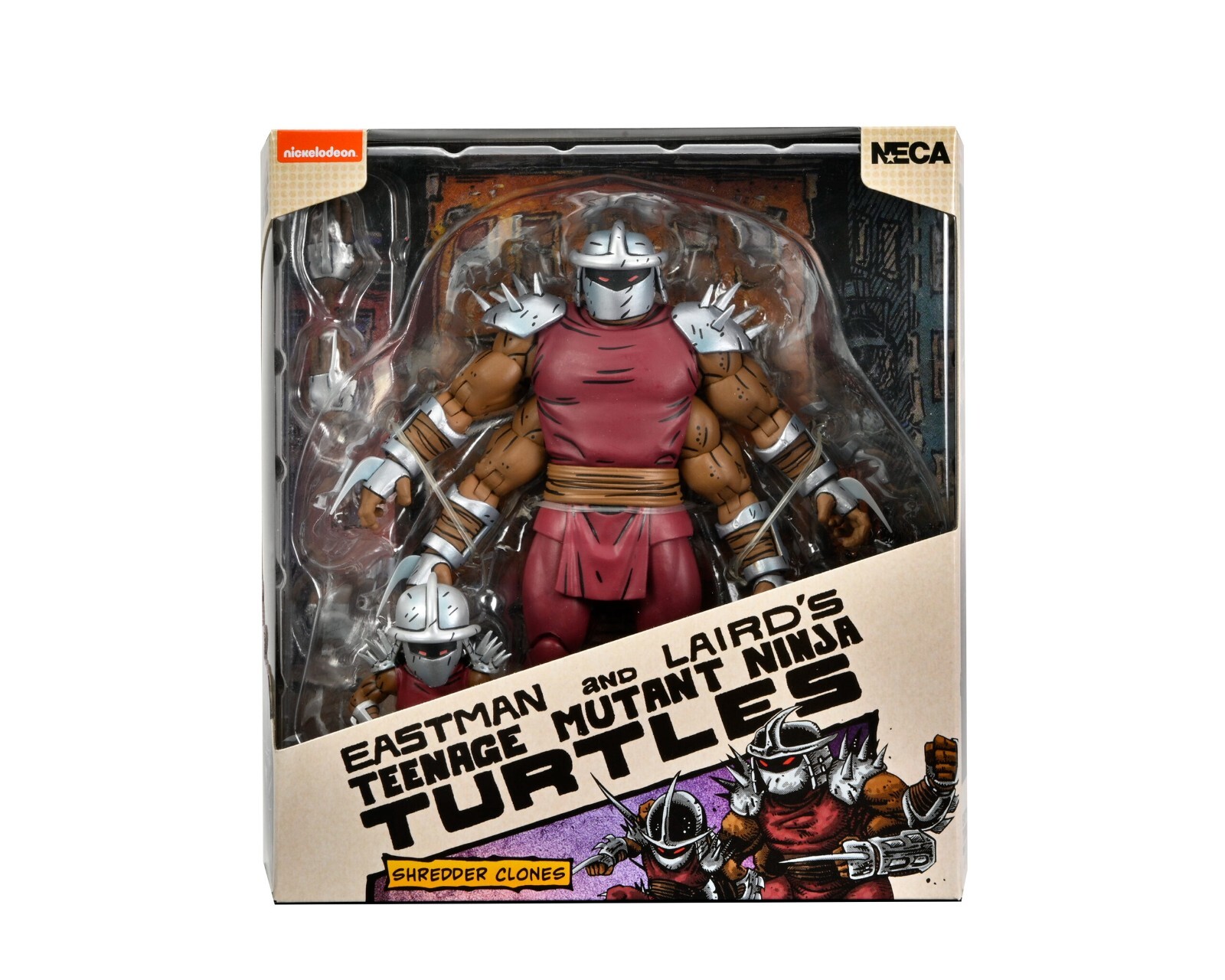 NECA TMNT COMIC SHREDDER CLONE & MINI SHREDDER (MIRAGE) DELUXE 7” SCALE FIGURE