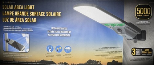 5000L Solar Security Area light Motion Activated Auto Dusk-Dawn Up to 12hrs Lite - Picture 3 of 6