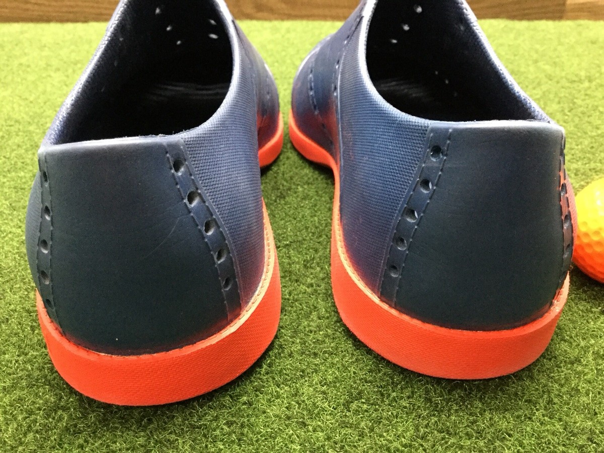 Biion Brights Brick Red and Teal Spikeless Oxford Golf Shoes Size 10 Biion The Oxford Unisex Blue & Red Golf Shoes Women Size 10  main image 2