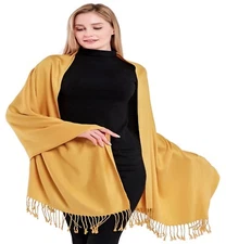 CJ Apparel Golden Brown Solid Color Shawl Seconds Scarf Stole Wrap Pashmina NEW