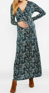 Jessica Simpson Maternity Printed Maxi Dress 1xl Navy Snake 887822141247 Ebay
