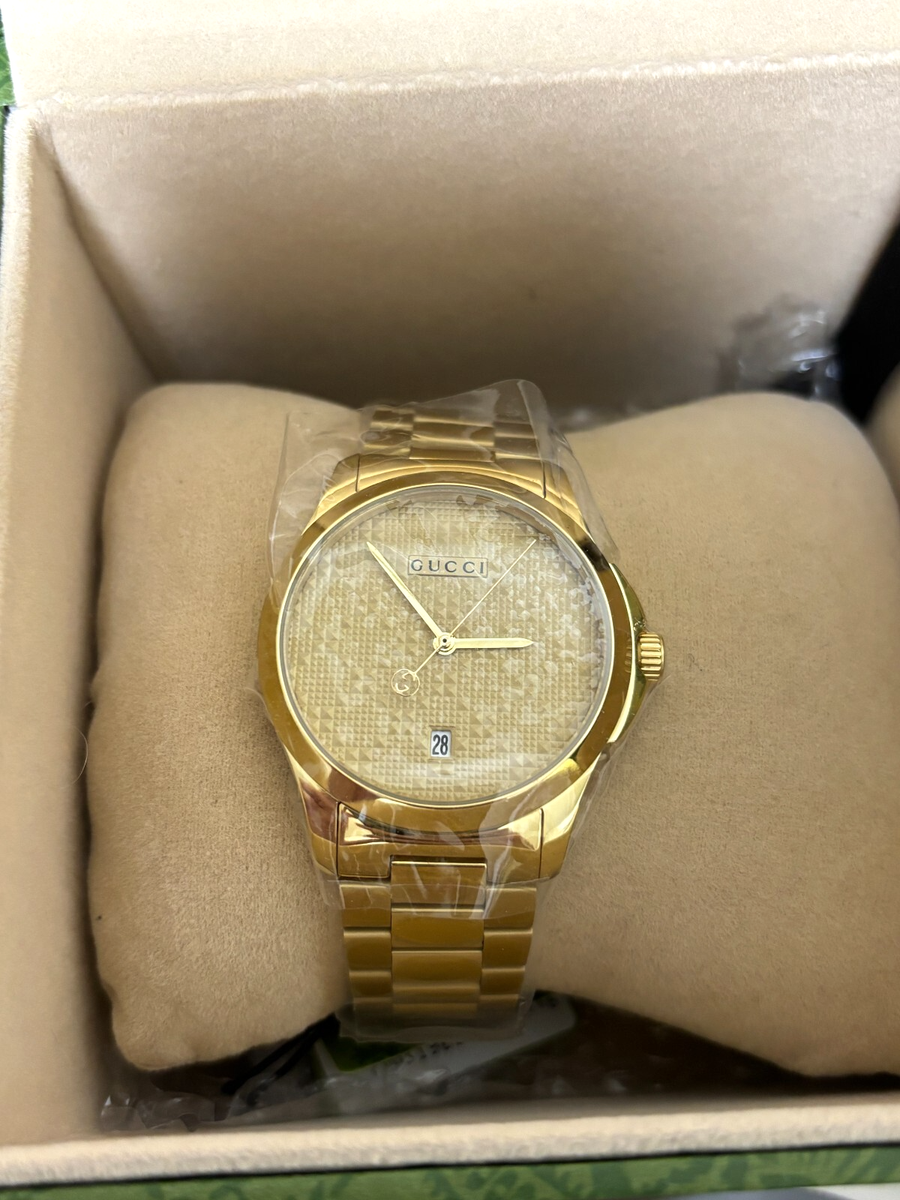 Gucci YA126461 G-timeless 38mm Gold-tone Stainless Steel