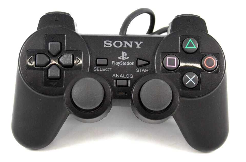 Official Sony PS2 PlayStation 2 Black DualShock 2 Controller - SCPH-10010