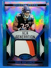 2019 Certified New Generation Jerseys Mirror Blue /35 David Montgomery Rookie RC