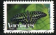 STAMP / TIMBRE FRANCE OBLITERE N° 4187 // TIMBRES POUR VACANCES // PAPILLON