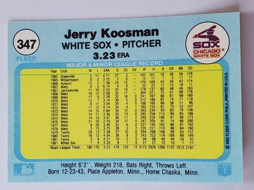 You Pick Your Cards ⚾ 1982 Fleer 1-385 ⚾ Baseball Set Builder card ⚾ - Picture 448 of 511
