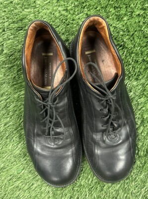 Johnston & Murphy Handcrafted Black Leather Lace Up Dress 