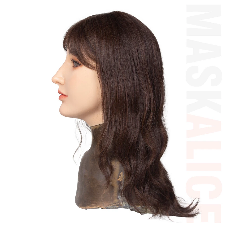 Realistic Silicone Female Head Mask Crossdresser Face Mask For women For Cosplay - Image 4 of 4