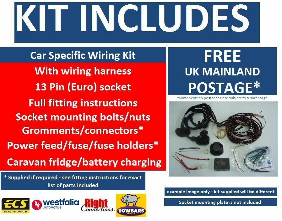 13 Pin Towbar Wiring Kit for BMW 5 Series E61 Tourer Estate Specific