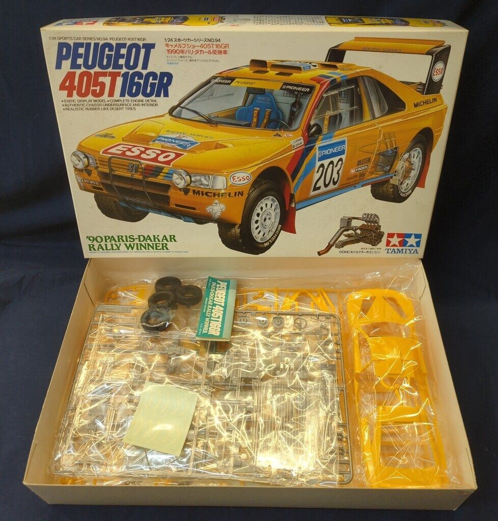 TAMIYA 1/24 PEUGEOT 405T16GR 1990 PARIS DAKAR RALLY WINNER