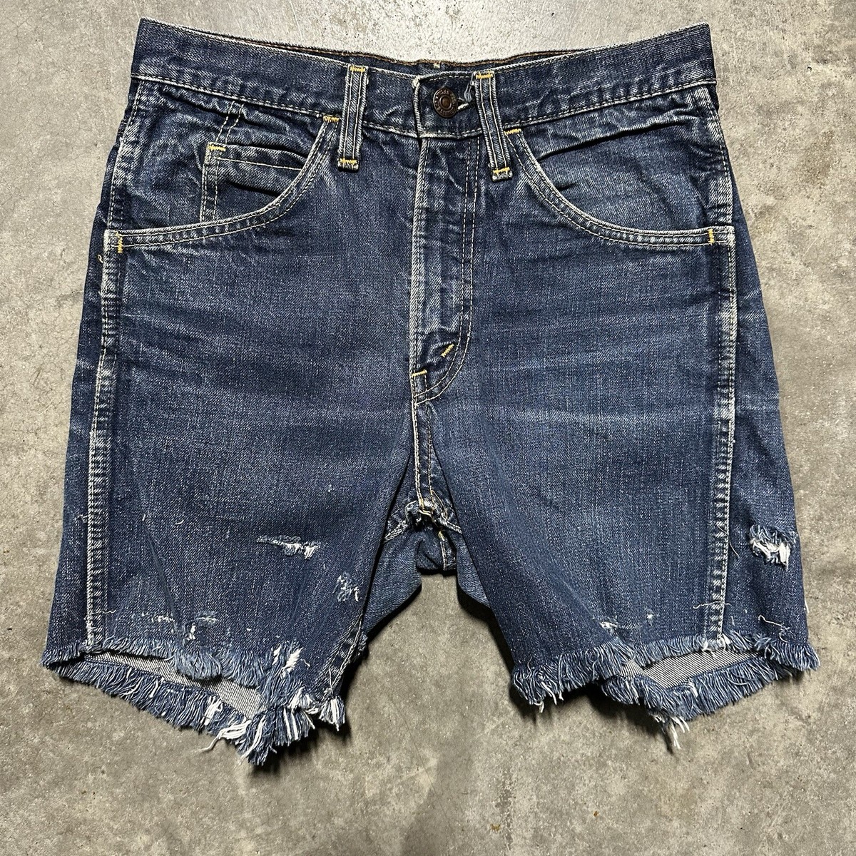 Vintage 60s Levis Big E Orange Tab 606 Super Slim Denim Jeans