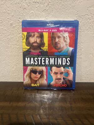 Masterminds Blu-ray + DVD 2-Disc Set NEW Sealed Owen Wilson Zach Galifianakis