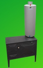 Scaldabagno Boiler per A Legna Stufa Camino Nuovo 80Lt Grigio /Nero Tusima