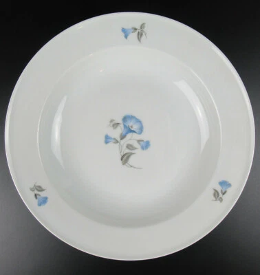 Rosenthal Porzellan Suppenteller Serie Helena Blaue Blume Blumendekor blau 24cm - Bild 1 von 4