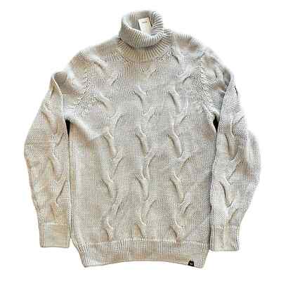 BRAX FEEL GOOD BRIAN PULLOVER WOOL TURTLENECK IN CREAM NWT MEN'S SIZE MEDIUM