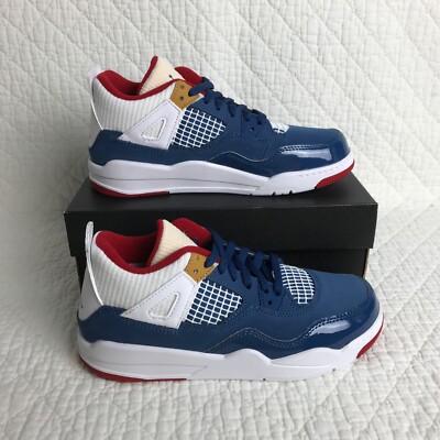 Nike Air Jordan 4 Retro (PS) Youth Kids SZ 3Y French Blue DR6953