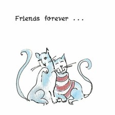 Cats Friends Forever Birthday Greeting Card Jane Faires Art