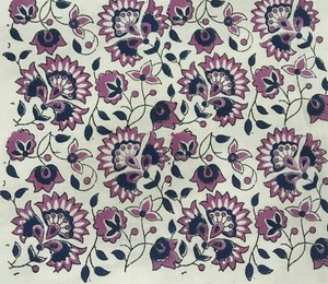 Indian Cotton Handblock Flowers Print Fabric Jaipuri Ethnic Fabric 10