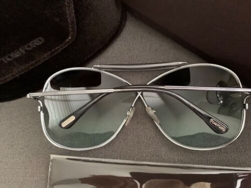 NUEVO CON ETIQUETAS RARAS GAFAS DE SOL TOM FORD TF 200 14B CATHERINE MONTURAS PLATEADAS DEGRADADAS - Imagen 3 de 5