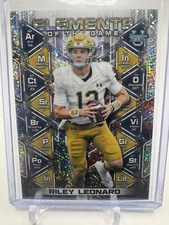 2024 Bowman U Best Elements Of The Game Riley Leonard SPECKLE #EG-18 Notre Dame