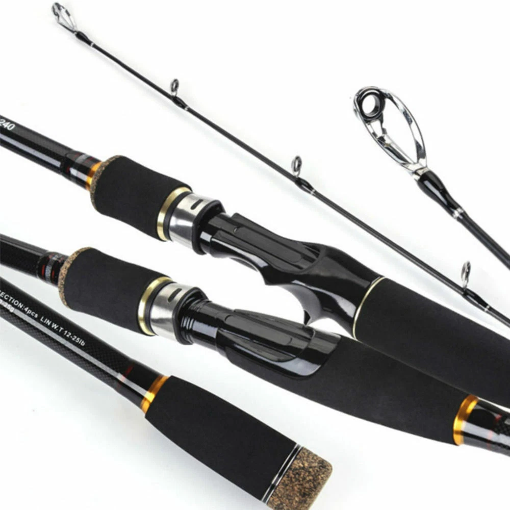 Zide 3/4 Fishing Rods Carbon Straight Gun Handle 1.8/2.1/2.4/2.7/3.0 Freshwater