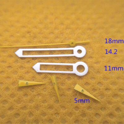 18mm White Trim Yellow Small Second Watch Hands for ISA 8172 Quartz Movement