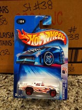 Hot Wheels 2004 Star Spangled 2 Series 124 T-Bird 1957 White w/ 5SPs