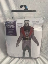 Illusion Pirate Caribbean Suit - Fancy Dress Up Halloween Child Size 12-14