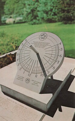 Sun Dial Fine Arts Park Aurora Colorado Solar Clock Vtg Postcard H17