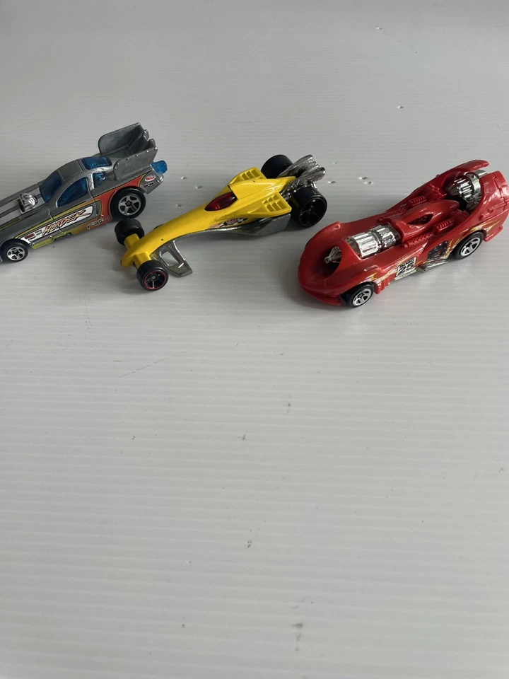Hot Wheels Mattel Set Of 3 Custom Drag Race Cars 2011 -12 Good Condition. - Image 4 of 4