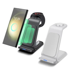 3in1 Wireless Charger Fast Charging Station For Samsung Galaxy S24 S23 Watch 7 6