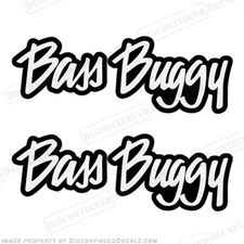 Fits Sun Tracker Bass Buggy Pontoon Boat Decals (Set of 2) - 4" High x 11" Long