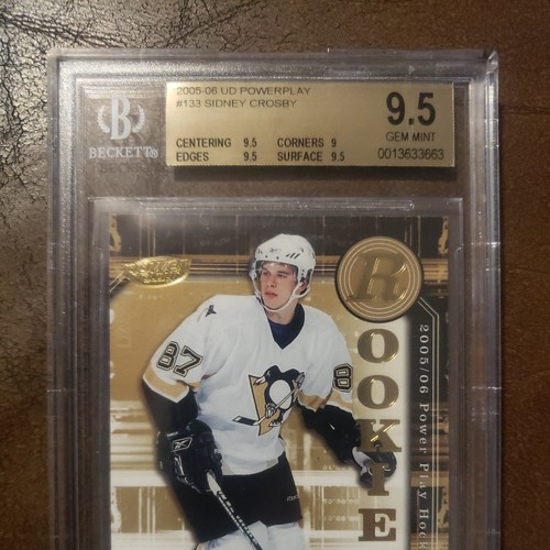 2005/06 UD POWERPLAY SIDNEY CROSBY #133 RC ROOKIE BGS 9.5 Gem Mint - Picture 3 of 4