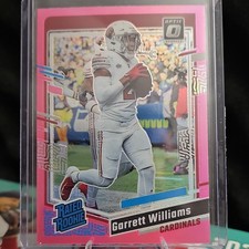 Panini 2023 Donruss Optic Rated Rookie Garrett Williams #203 Pink Prizm Football