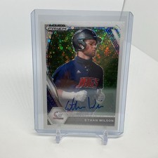 2021 Panini Prizm Draft Picks #PDP49 Ethan Wilson Auto White Donut Circles 19/50