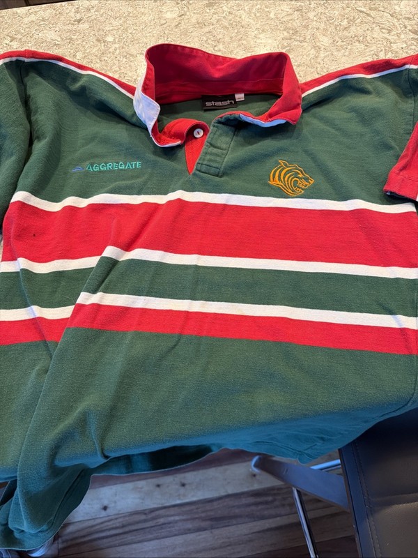 Leicester Tigers rugby football England men's shirt jersey size Xl  STASH