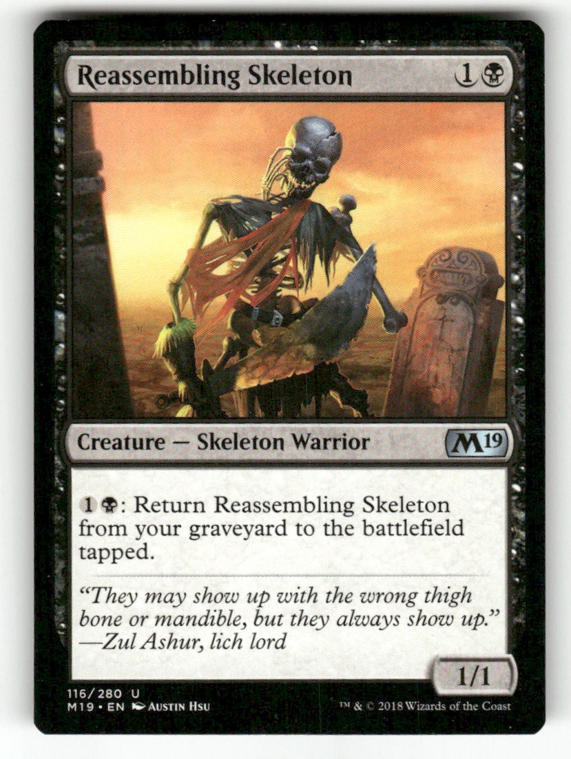 Reassembling Skeleton 116 Uncommon Core Set 2019 Magic: The Gathering LP