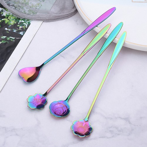 8 Stücke Blumen Set, 2 Verschiedene Größen Von Bunten Edelstahl Tee 9901 - Bild 2 von 10