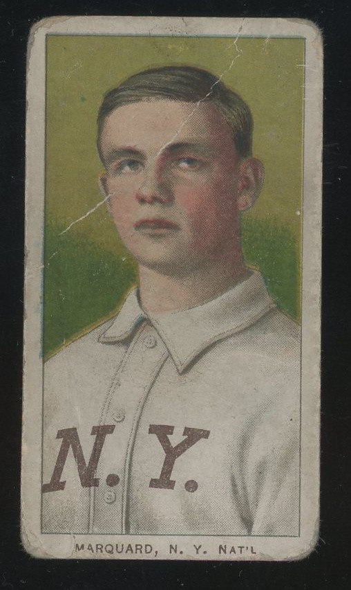 1909-11 T206 - Rube Marquard Portrait Sweet Caporal 350 PR (Creases)
