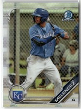 2019 BOWMAN DRAFT #BDC-122 MJ MELENDEZ CHROME REFRACTOR KANSAS CITY ROYALS