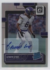 2022 Panini Donruss Optic Rated Rookie Holo Prizm /125 Lewis Cine #258 Auto 11oq