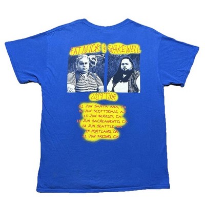 Fat Nick Shakewell T Shirt Mens L Blue 2019 Tour Evil Smiley G59