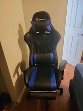 GoPlus Computer Gaming Chair - Black/Blue (HW66185RE)