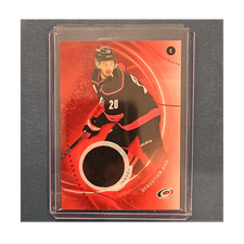 Upper Deck 2025-26 SP Game Used Sebastian Aho Red Jersey Memorabilia #179
