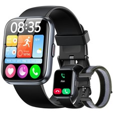 Smartwatch with Bluetooth Calls Waterproof Fitness Tracker for Sports