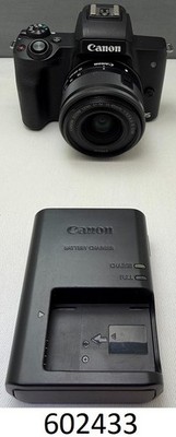 Canon EOS M50 24.1MP Mirrorless Camera - Black (Kit with 15-45mm STM Lens)