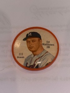 2 - 1962 Salada Coin Eddie Mathews and Jim Archer