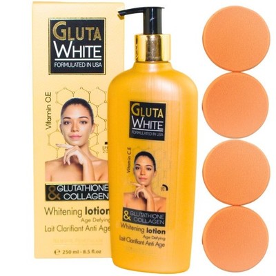 Gluta White Glutathione & Collagen Lotion   Anti-Aging Brightening with 4...