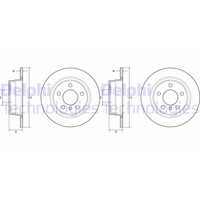2X Delphi Bremsscheiben 290Mm Voll Hinten Passend FÜR BMW 1 2 | BG4649C