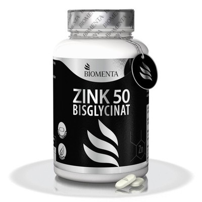 [63,20 /1kg] Zinkbisglycinat Tab. 50 mg BIOMENTA 365 St. 25 mg teilbar 1 Jahr